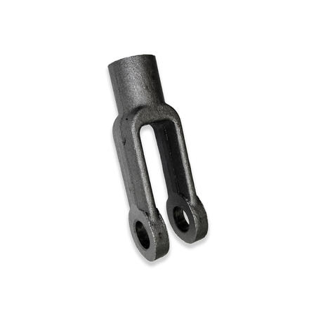 AZTEC LIFTING HARDWARE Yoke End, 1020 Carbon Steel, Plain, Blank Thrd Sz, 2-1/2 in Overall Lg YK38-NT